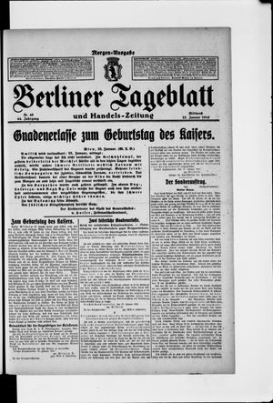 Berliner Tageblatt und Handels-Zeitung vom 27.01.1915