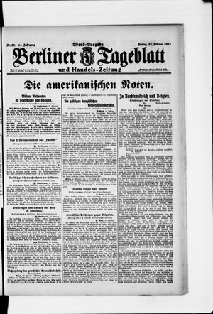 Berliner Tageblatt und Handels-Zeitung vom 12.02.1915