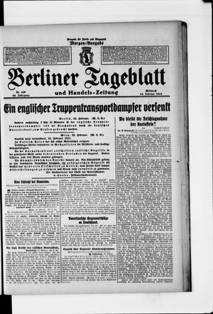 Berliner Tageblatt und Handels-Zeitung vom 24.02.1915