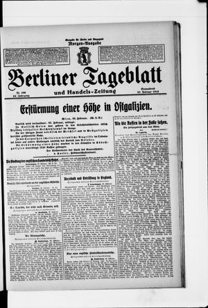 Berliner Tageblatt und Handels-Zeitung on Feb 27, 1915