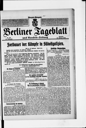 Berliner Tageblatt und Handels-Zeitung vom 28.02.1915