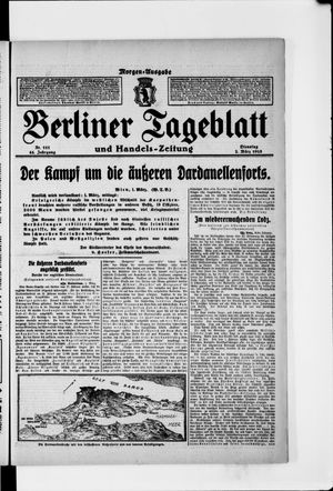 Berliner Tageblatt und Handels-Zeitung on Mar 2, 1915