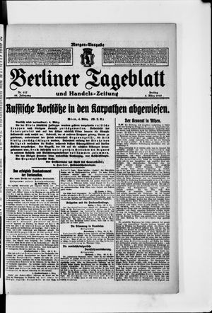 Berliner Tageblatt und Handels-Zeitung vom 05.03.1915