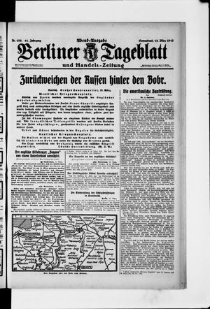 Berliner Tageblatt und Handels-Zeitung vom 13.03.1915