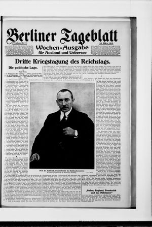 Berliner Tageblatt und Handels-Zeitung vom 16.03.1915