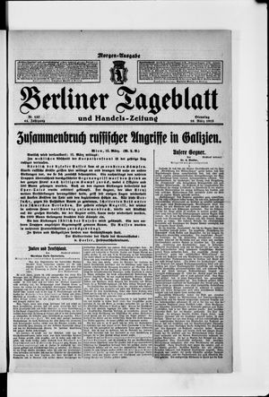 Berliner Tageblatt und Handels-Zeitung vom 16.03.1915