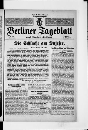 Berliner Tageblatt und Handels-Zeitung vom 17.03.1915
