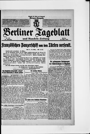 Berliner Tageblatt und Handels-Zeitung vom 19.03.1915
