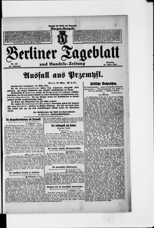 Berliner Tageblatt und Handels-Zeitung vom 21.03.1915