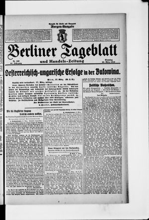 Berliner Tageblatt und Handels-Zeitung vom 28.03.1915