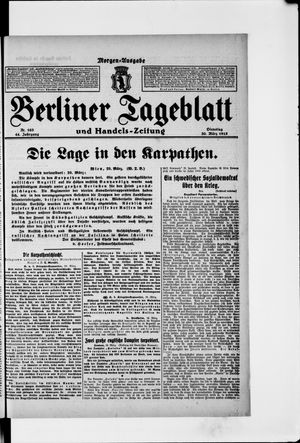 Berliner Tageblatt und Handels-Zeitung vom 30.03.1915