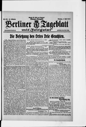 Berliner Tageblatt und Handels-Zeitung vom 06.04.1915