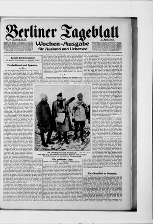 Berliner Tageblatt und Handels-Zeitung on Apr 7, 1915