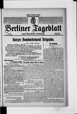 Berliner Tageblatt und Handels-Zeitung vom 08.04.1915