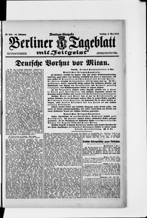 Berliner Tageblatt und Handels-Zeitung vom 03.05.1915