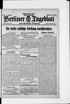Berliner Tageblatt und Handels-Zeitung vom 05.05.1915