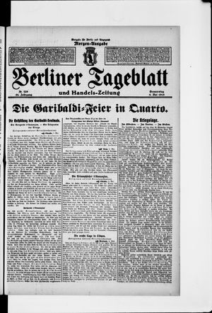 Berliner Tageblatt und Handels-Zeitung on May 6, 1915
