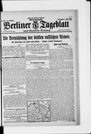 Berliner Tageblatt und Handels-Zeitung on May 6, 1915