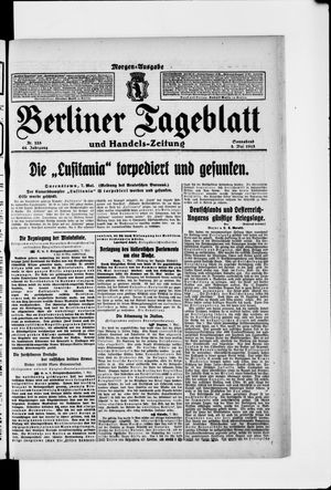Berliner Tageblatt und Handels-Zeitung vom 08.05.1915
