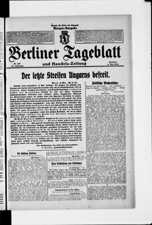 Berliner Tageblatt und Handels-Zeitung vom 09.05.1915