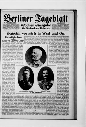 Berliner Tageblatt und Handels-Zeitung vom 11.05.1915