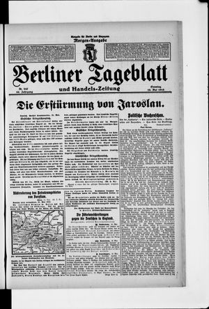 Berliner Tageblatt und Handels-Zeitung vom 16.05.1915