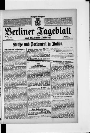 Berliner Tageblatt und Handels-Zeitung vom 19.05.1915