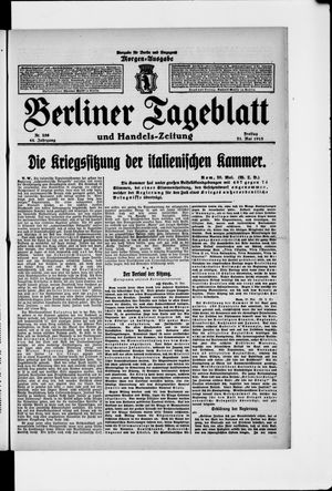 Berliner Tageblatt und Handels-Zeitung vom 21.05.1915