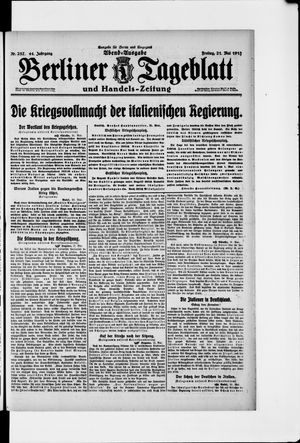 Berliner Tageblatt und Handels-Zeitung vom 21.05.1915