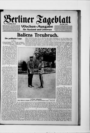 Berliner Tageblatt und Handels-Zeitung vom 26.05.1915
