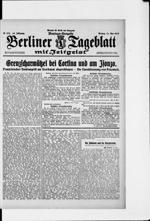 Berliner Tageblatt und Handels-Zeitung vom 31.05.1915