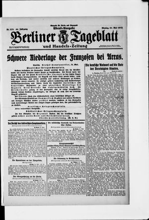 Berliner Tageblatt und Handels-Zeitung vom 31.05.1915