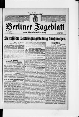 Berliner Tageblatt und Handels-Zeitung on Jun 5, 1915