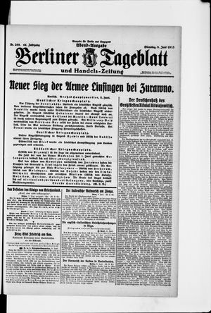 Berliner Tageblatt und Handels-Zeitung vom 08.06.1915