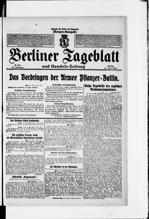 Berliner Tageblatt und Handels-Zeitung vom 11.06.1915