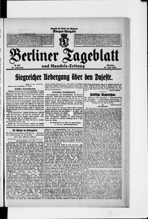 Berliner Tageblatt und Handels-Zeitung vom 13.06.1915