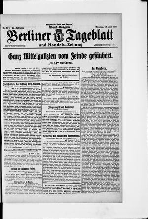 Berliner Tageblatt und Handels-Zeitung vom 15.06.1915