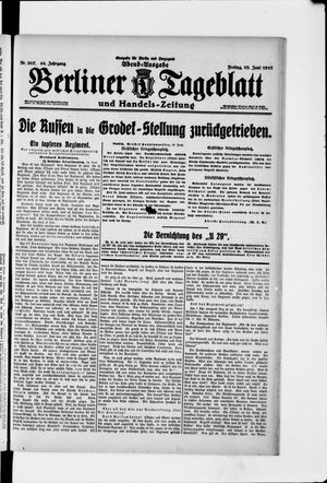 Berliner Tageblatt und Handels-Zeitung vom 18.06.1915