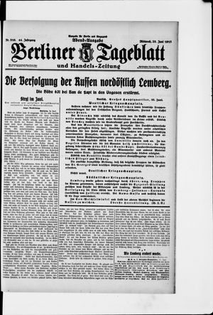 Berliner Tageblatt und Handels-Zeitung vom 23.06.1915