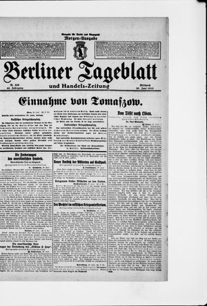 Berliner Tageblatt und Handels-Zeitung vom 30.06.1915