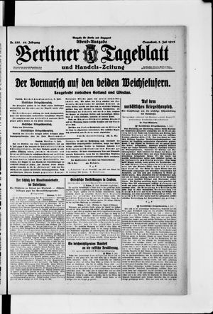 Berliner Tageblatt und Handels-Zeitung on Jul 3, 1915