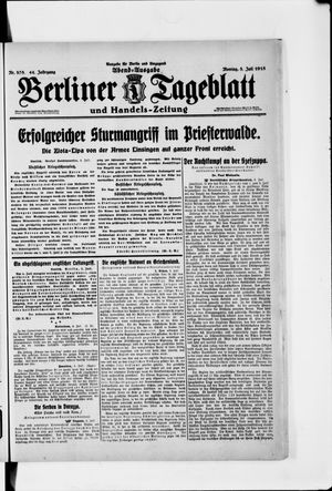 Berliner Tageblatt und Handels-Zeitung vom 05.07.1915