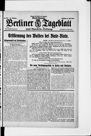 Berliner Tageblatt und Handels-Zeitung on Jul 6, 1915