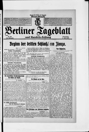 Berliner Tageblatt und Handels-Zeitung vom 08.07.1915