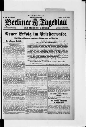 Berliner Tageblatt und Handels-Zeitung vom 09.07.1915