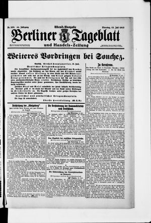 Berliner Tageblatt und Handels-Zeitung vom 13.07.1915
