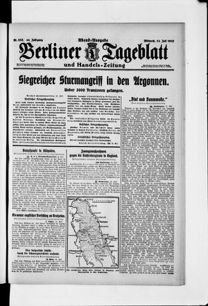 Berliner Tageblatt und Handels-Zeitung vom 14.07.1915