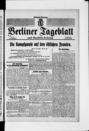 Berliner Tageblatt und Handels-Zeitung on Jul 15, 1915