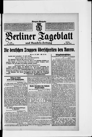 Berliner Tageblatt und Handels-Zeitung vom 16.07.1915