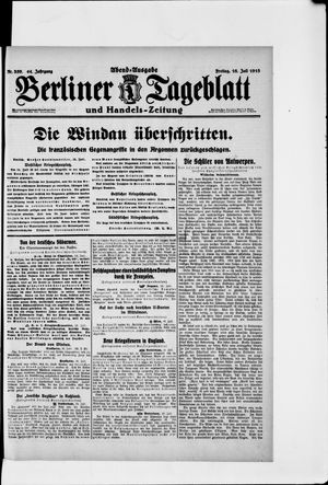 Berliner Tageblatt und Handels-Zeitung vom 16.07.1915